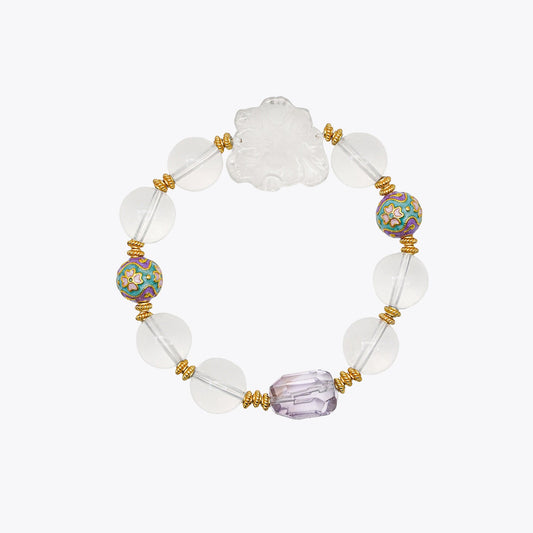 Nine-Tailed Azure Kitsune Crystal Bracelet (Pure Spirit Essence)