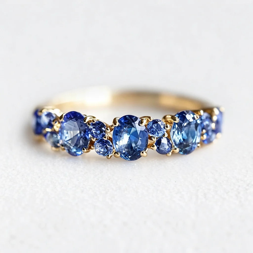Starlake Promise | Natural Blue Sapphire Engagement Ring
