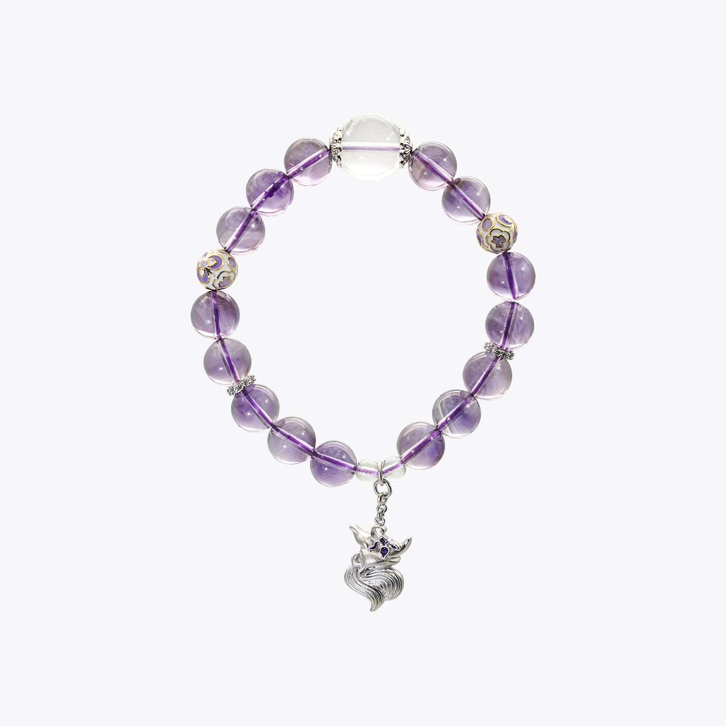 Nine-Tailed Iris - Ninefold Amethyst Crystal Bracelet