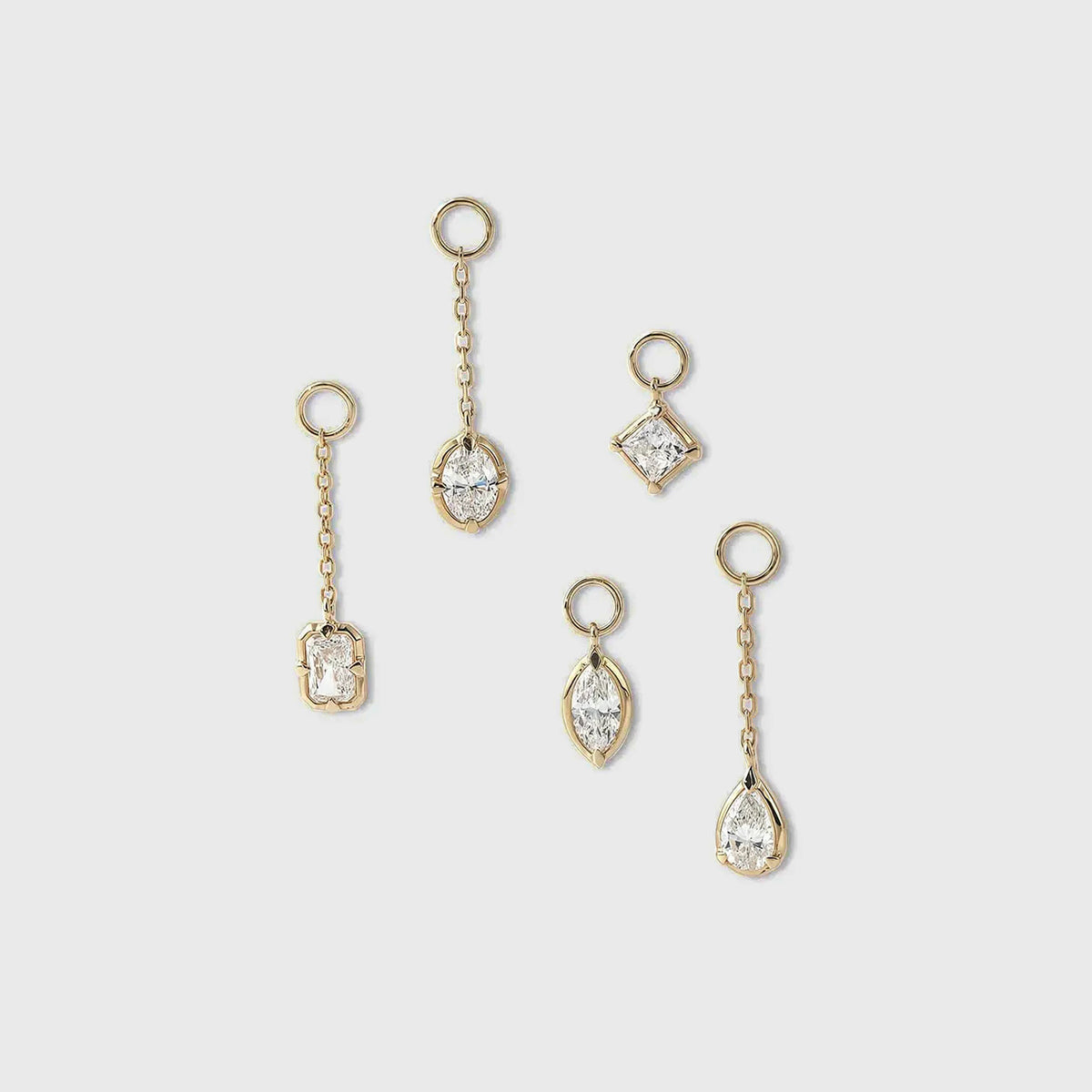 Lab grown Diamonds Hoop Earrings Set