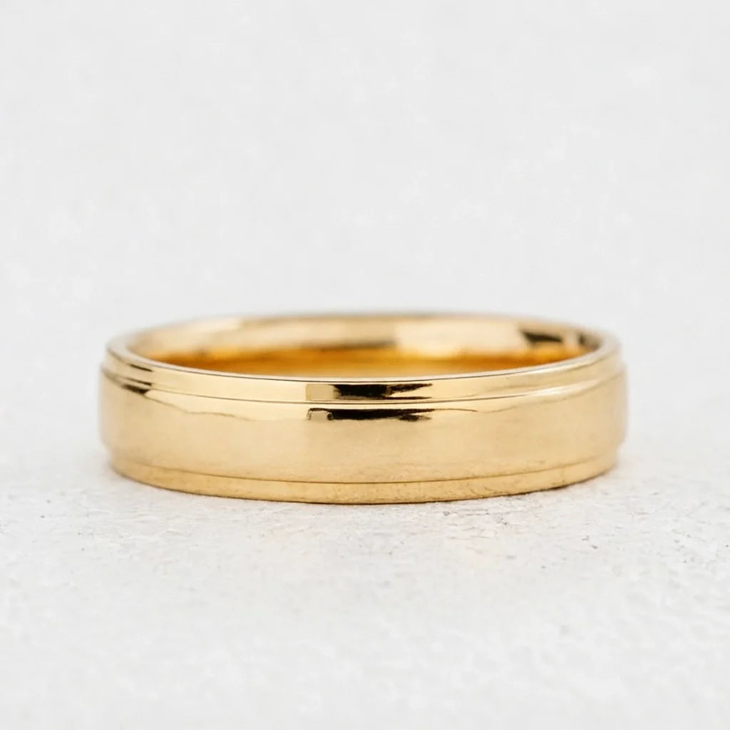 Twin Edge | Polished Wedding Band