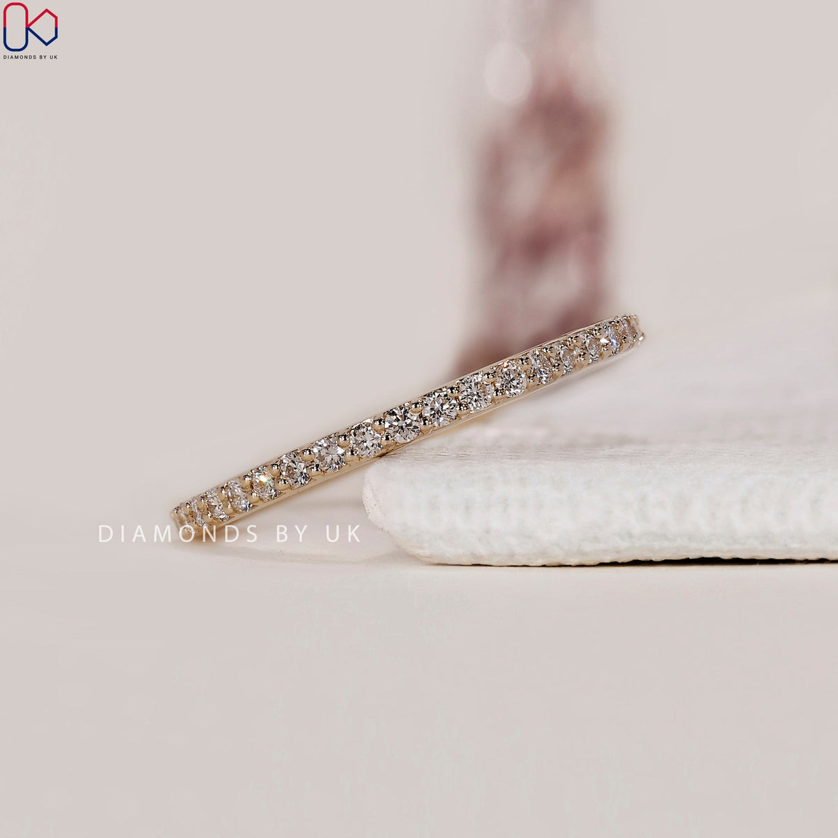 Round Diamond Yellow Gold Eternity Band