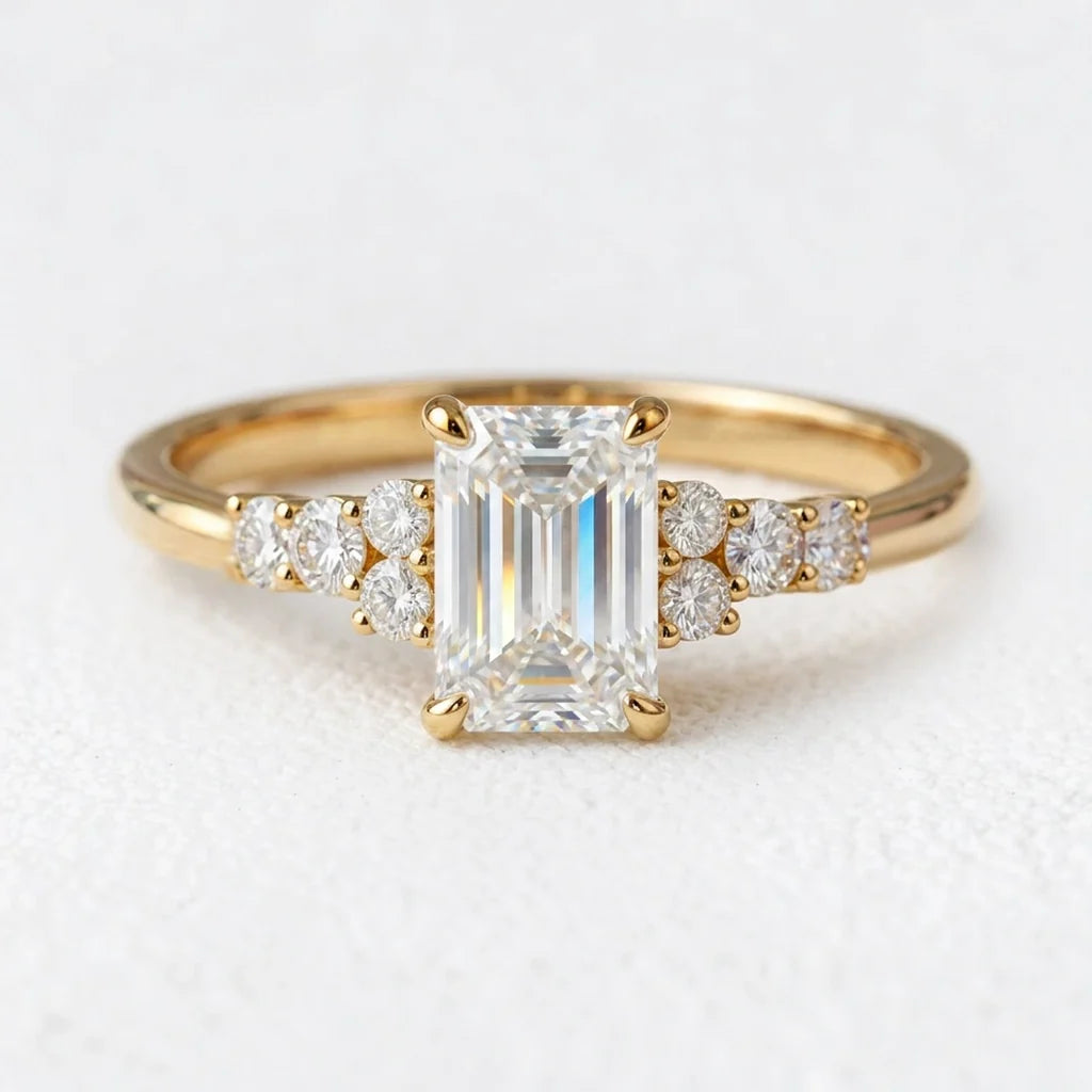 Celia’s Epoch | 2CT Emerald Cut Diamond Solitaire Engagement Ring