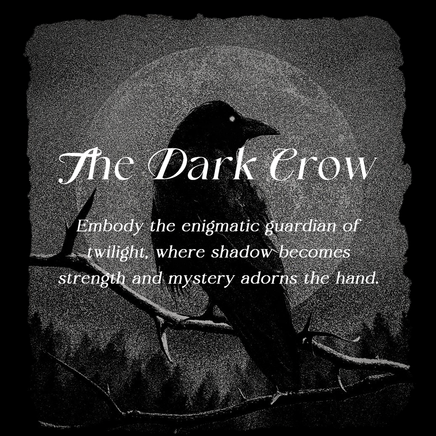 Gothic Crow Inspired Garnet Halloween Black Gold Engagement Ring