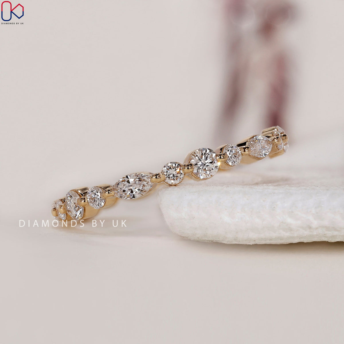 Full Eternity Band – Round and Marquise Diamonds
