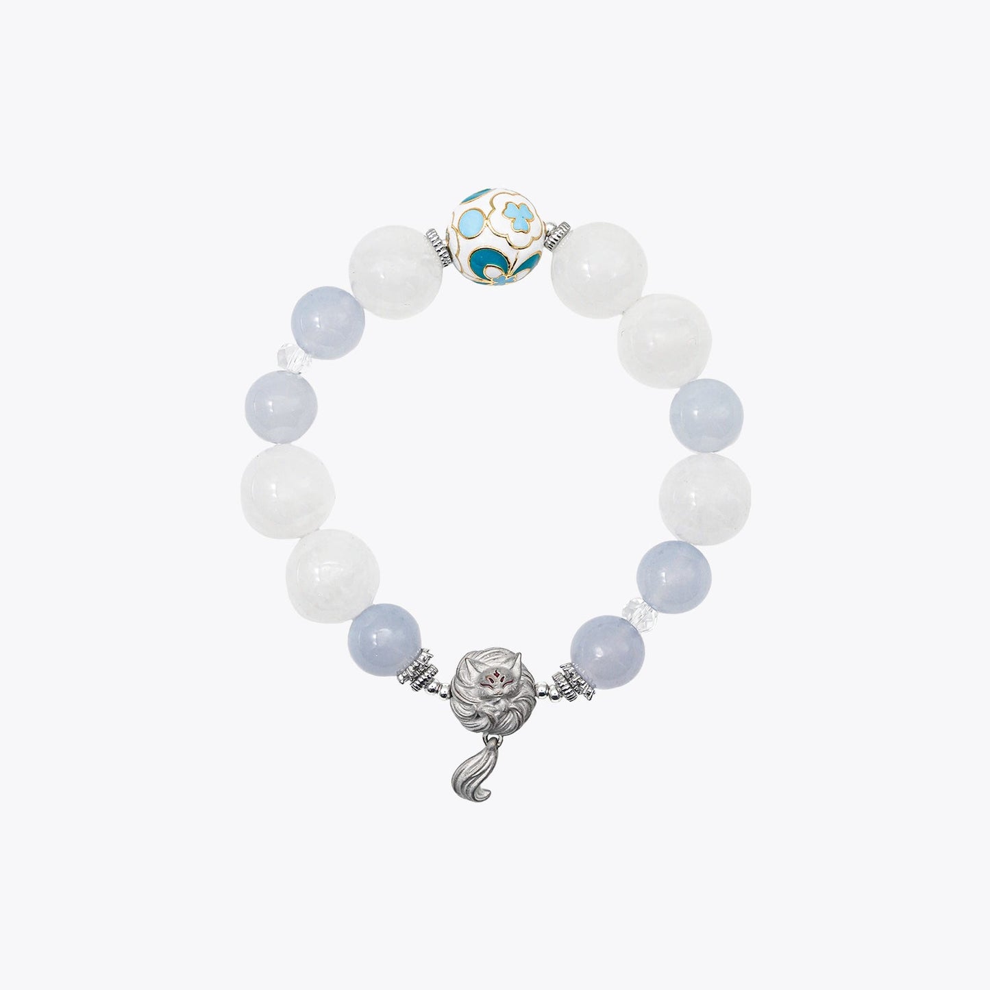Arctic Fox Blessing - Moonlit Fortune Crystal Bracelet