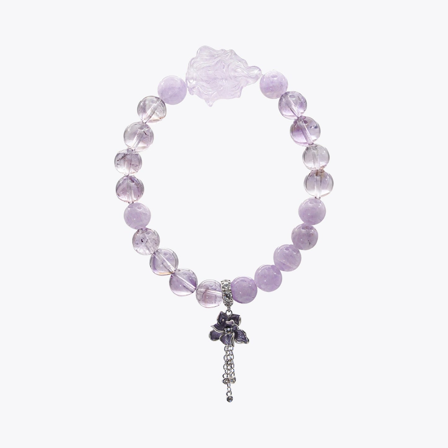 Amethyst Flourish Serenity Whisper Crystal Bracelet