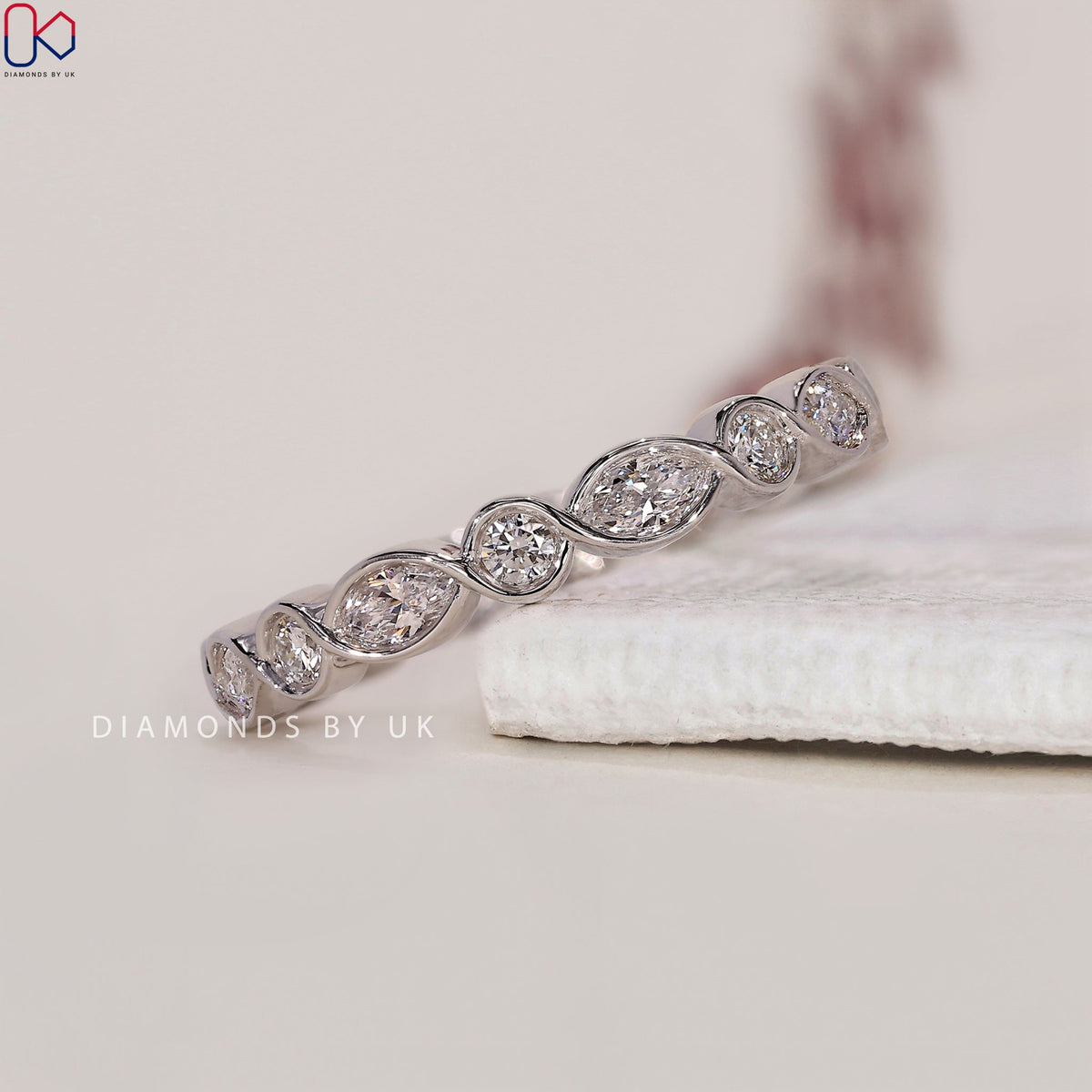 Marquise Wedding Band - Eternity Style