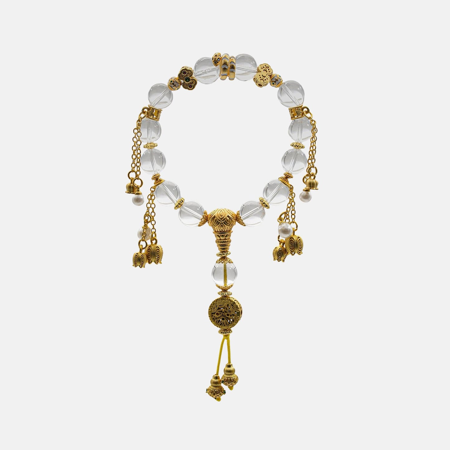 Golden Serpent Treasure Trove Crystal Bracelet