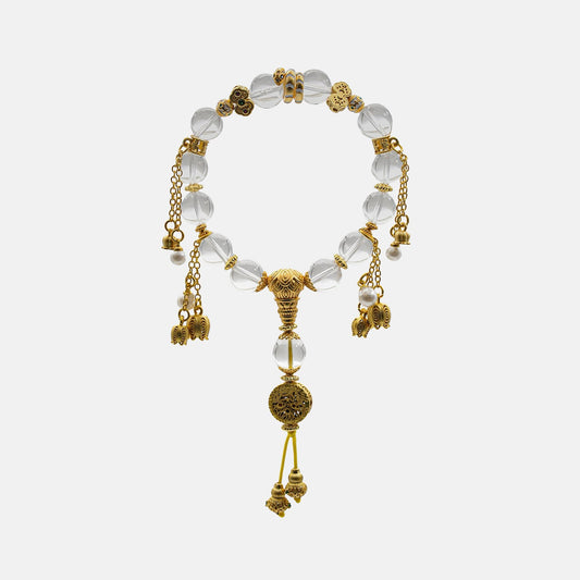 Golden Serpent Treasure Trove Crystal Bracelet