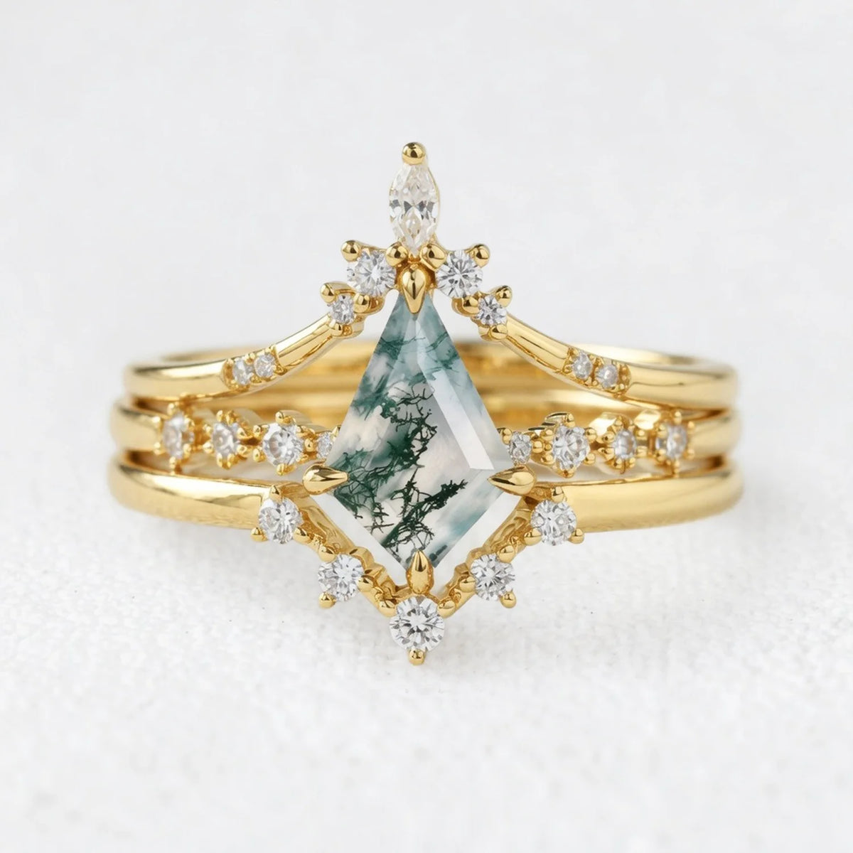 Genevieve’s Grace | Kite Moss Agate Vintage Bridal Trilogy
