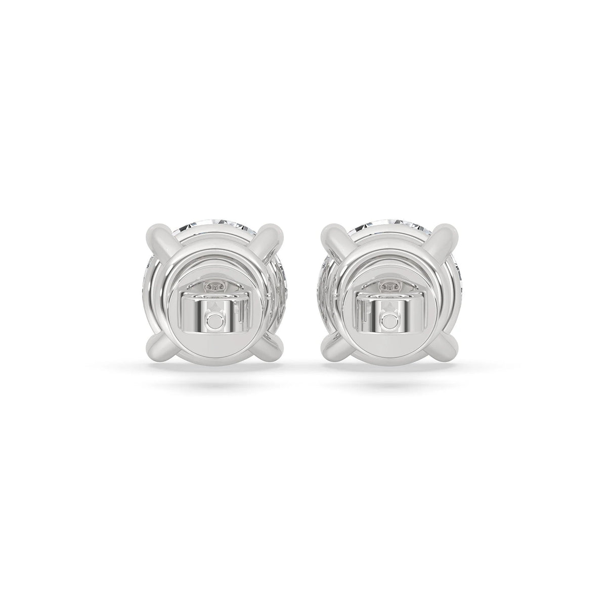 925 Silver Earrings - 5 MM Round Moissanite
