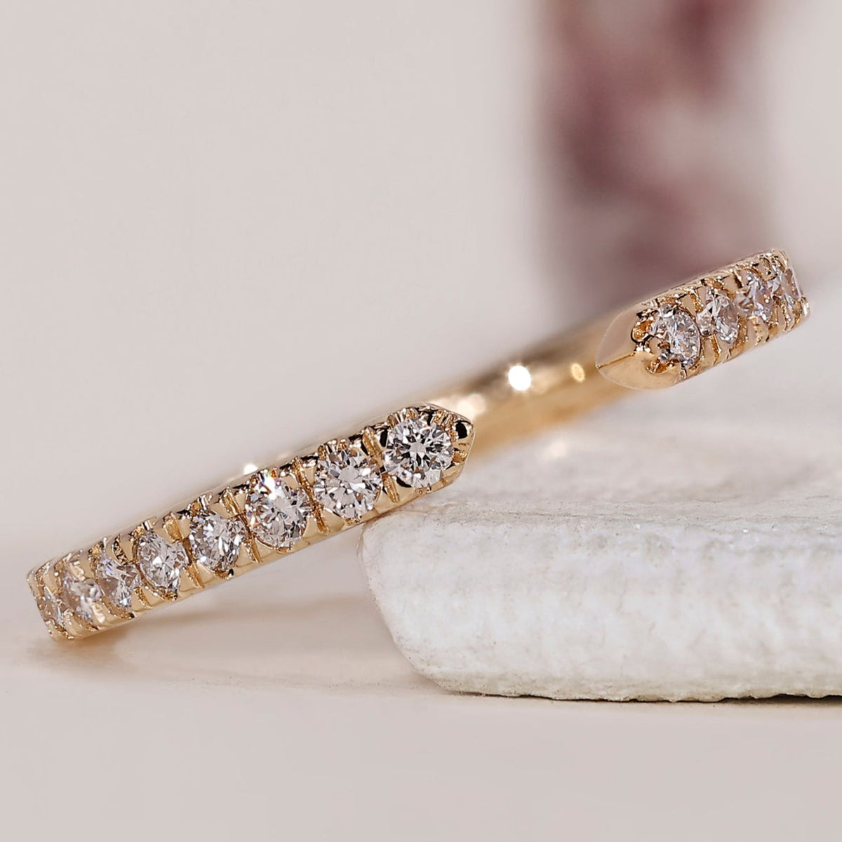 Round Cut Full Eternity Band In Open Gap Style