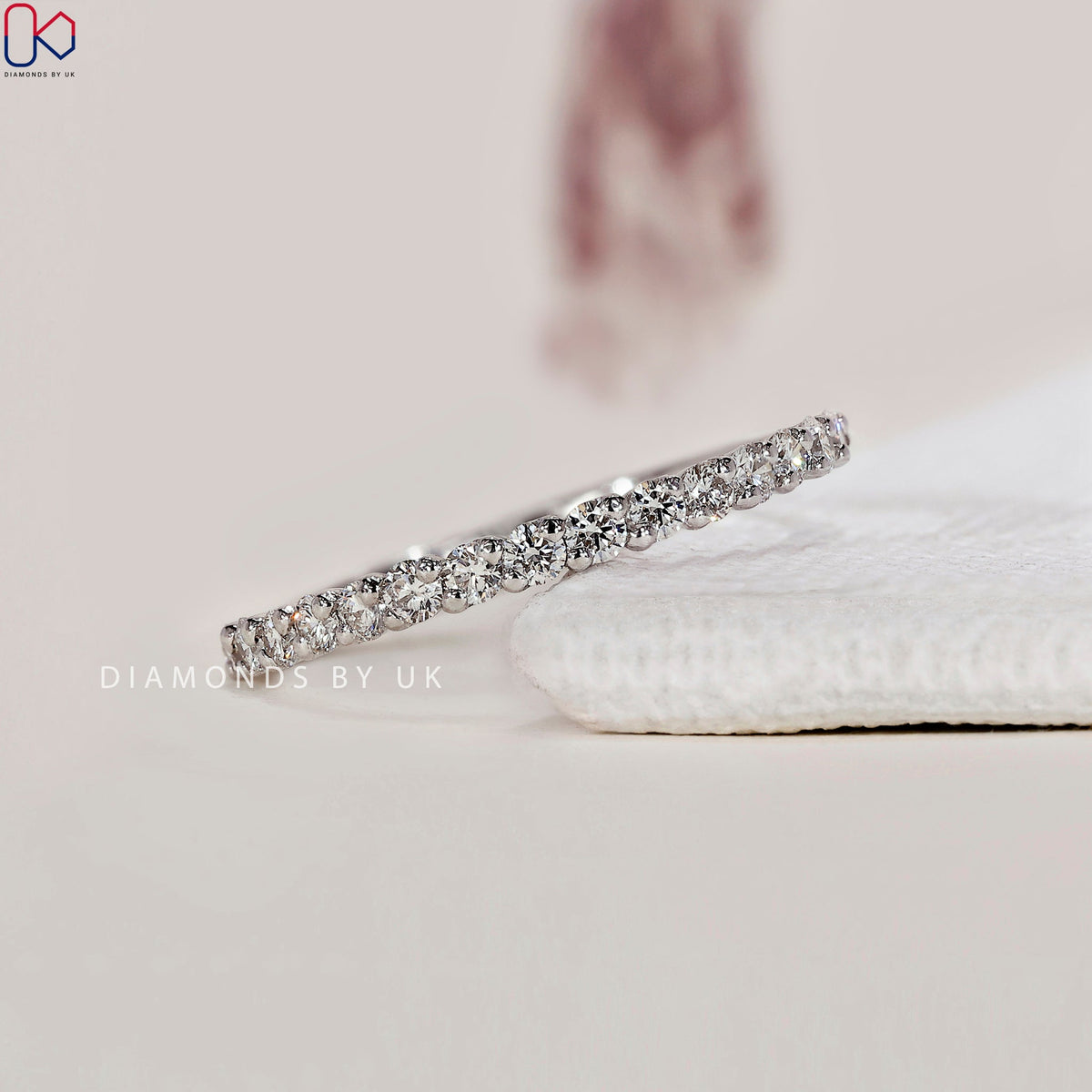 Diamond Half Eternity Band - Round Cut Diamond