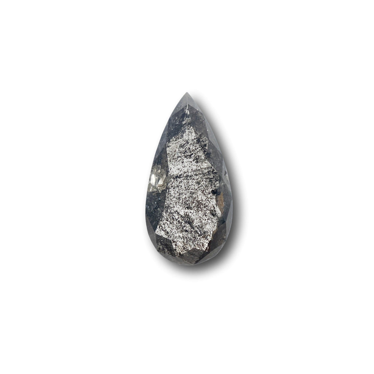 1.83ct | Salt & Pepper Pear Shape Rose Cut Diamond