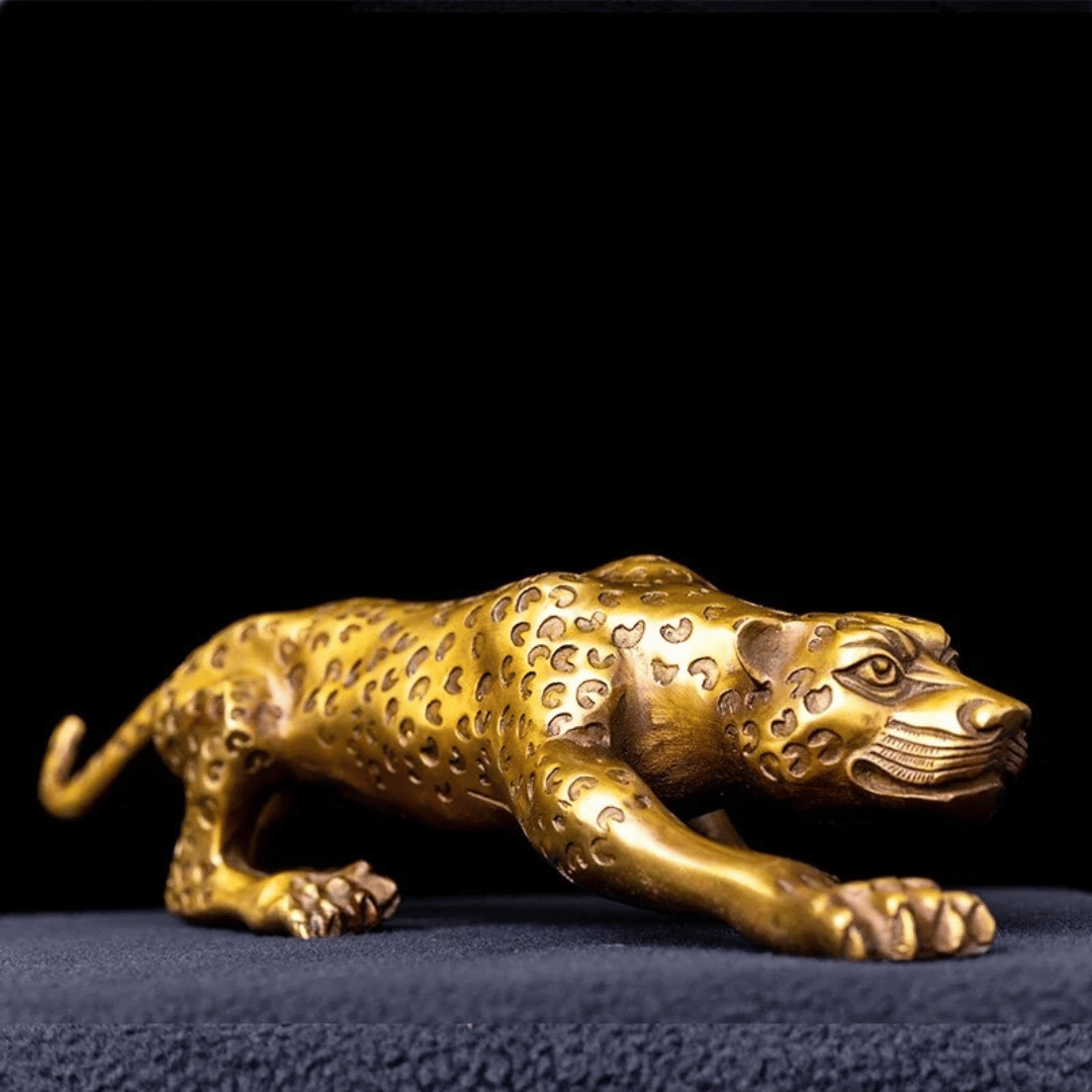PANTHERA | Hand-Cast Bronze Stalking Leopard