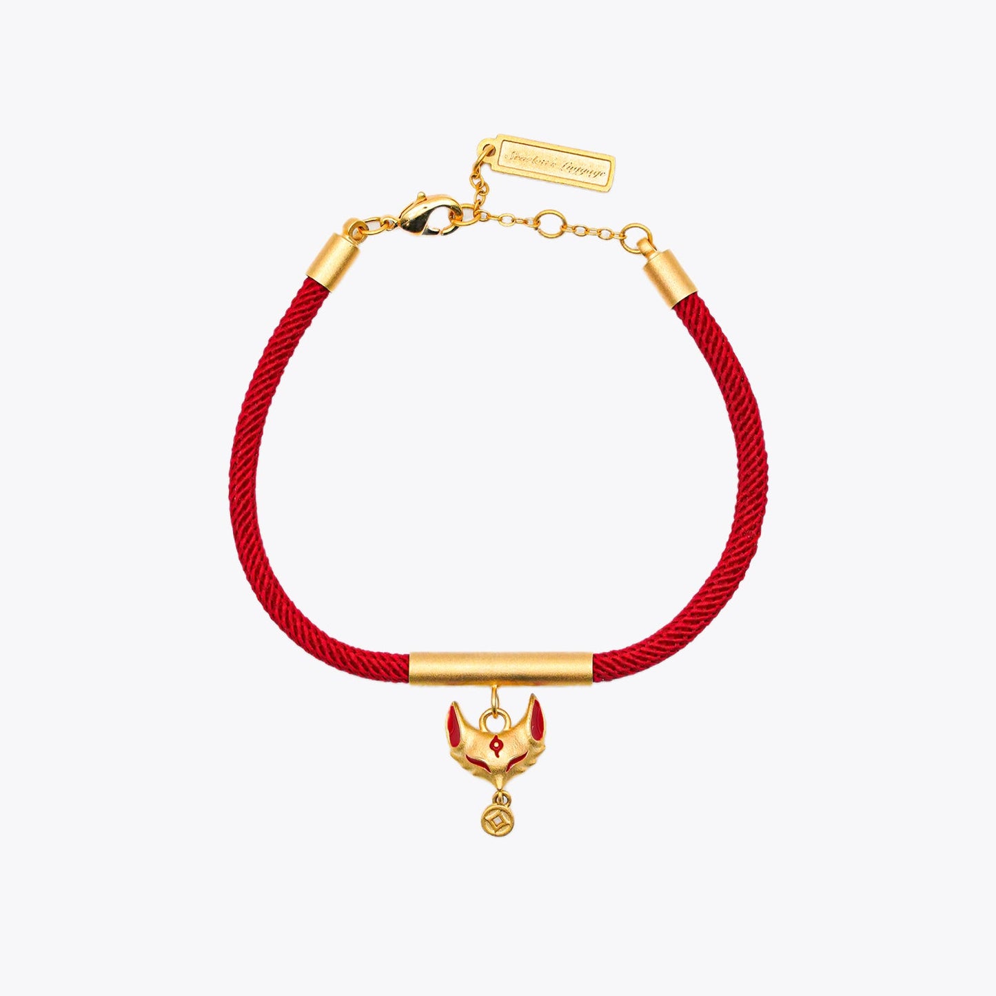 Vermilion Radiance - Crimson Kitsune Luck Red String Bracelet