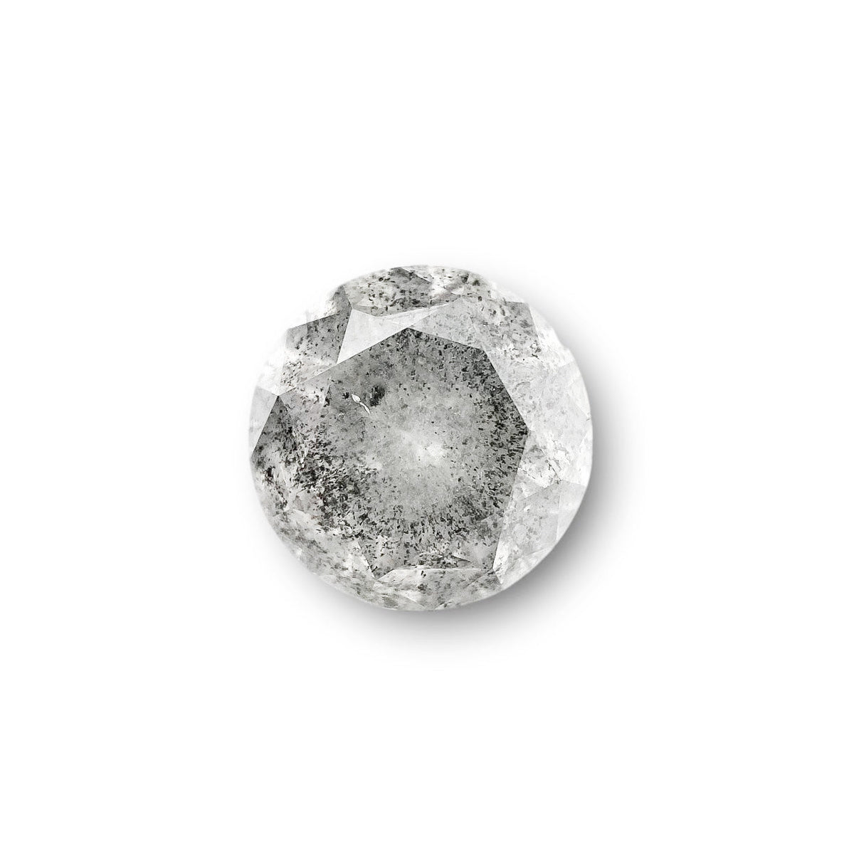 2.31ct | Salt & Pepper Round Shape Brilliant Cut Diamond