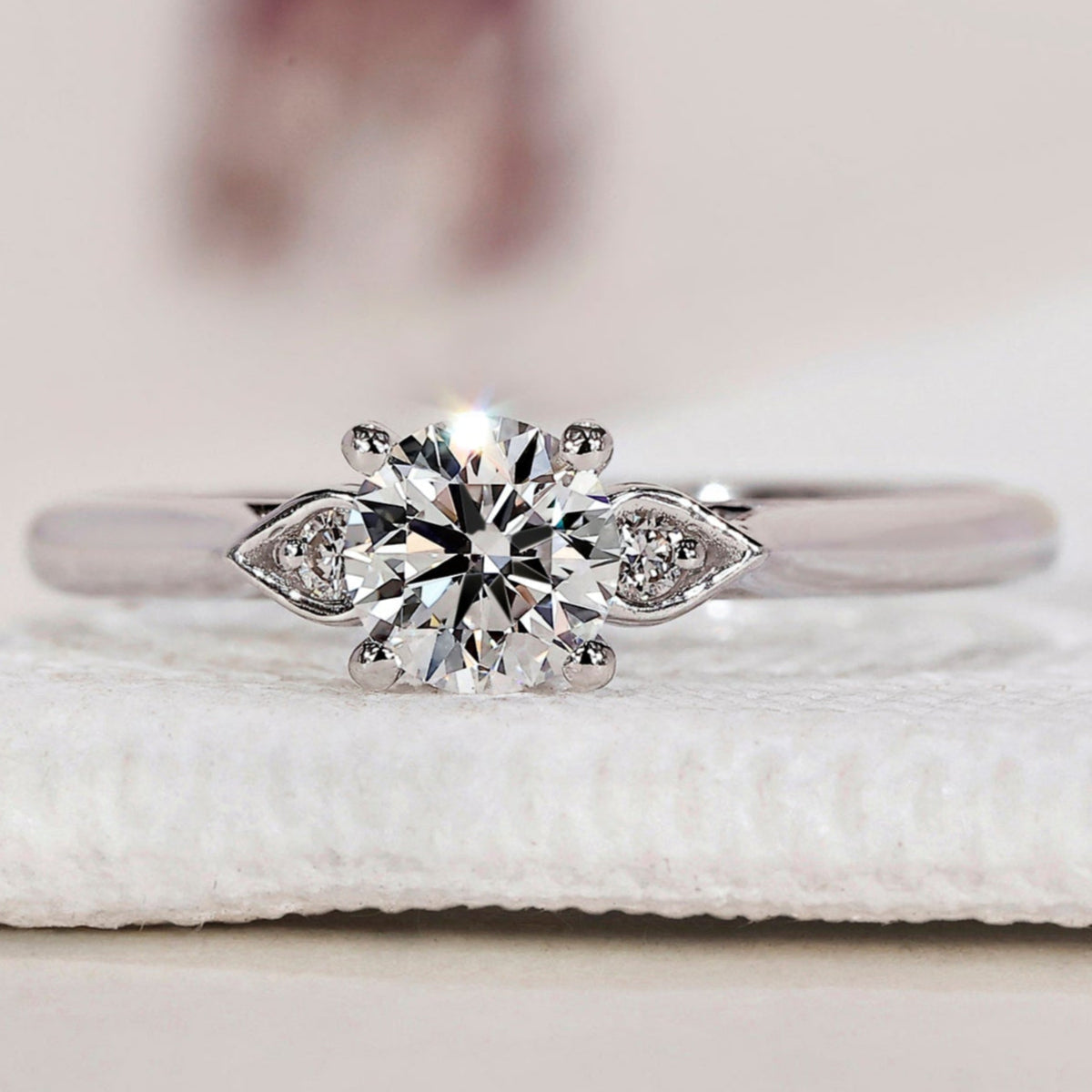 3 Stone Diamond Ring - Pear Shaped Outline