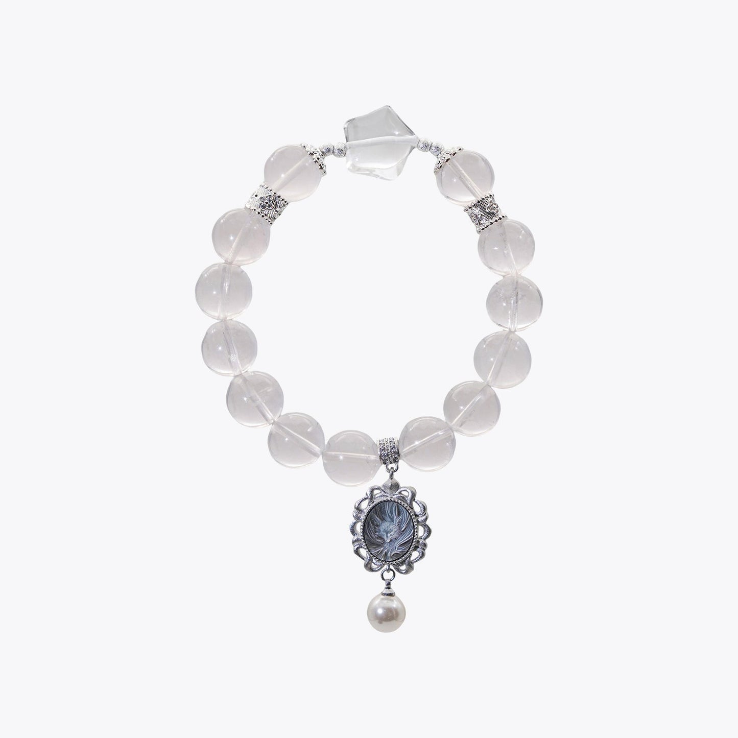 Nine-Tailed Fox Pendant · Ink Snow Crystal Bracelet