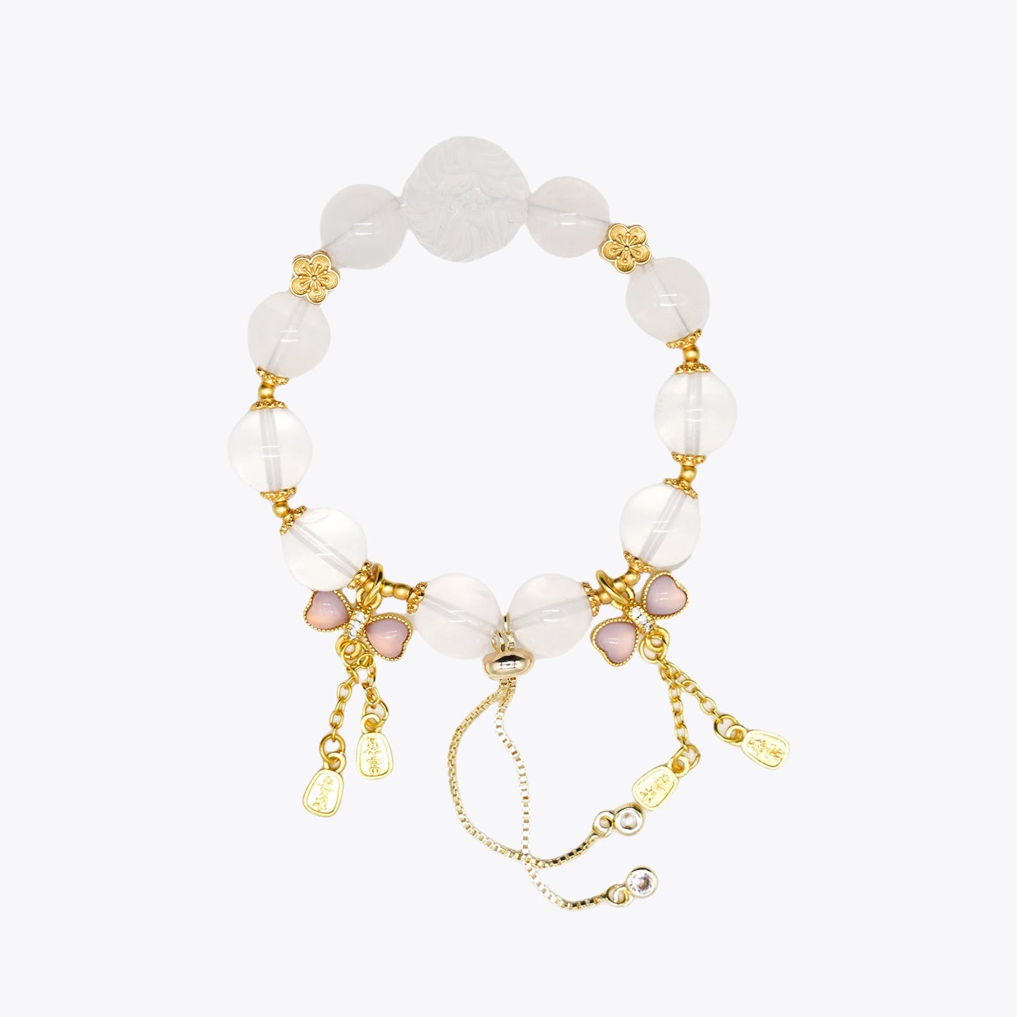 Feathered Blossom Kitsune Crystal Bracelet