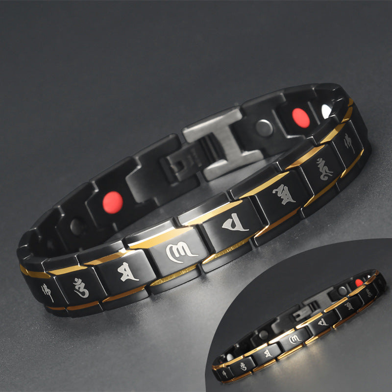 Mani Mantra Germanium Titanium Bracelet