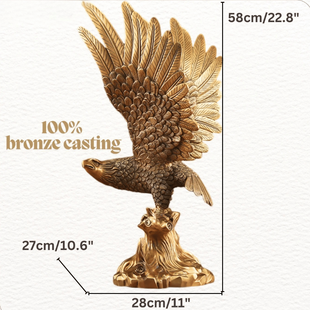 Bronze Flying Eagle Sculpture