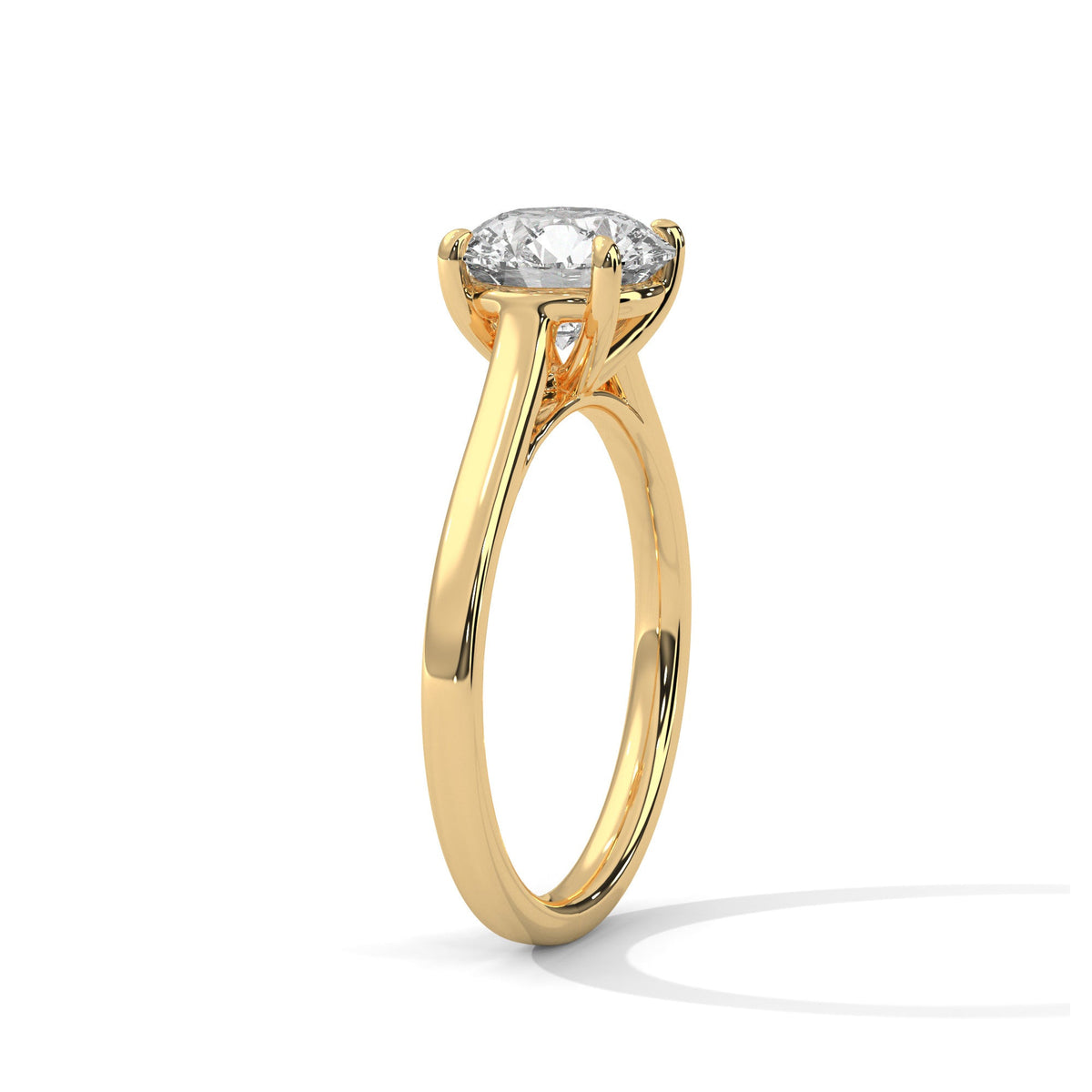 1 Carat Round Cut Lab Grown Diamond Solitaire Engagement Ring