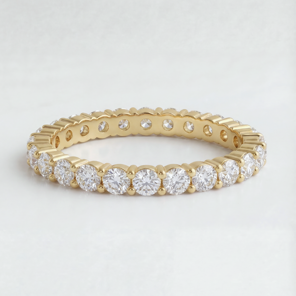 The Classic Prong Set Eternity Band | Lab-Grown Diamond | 14K Gold