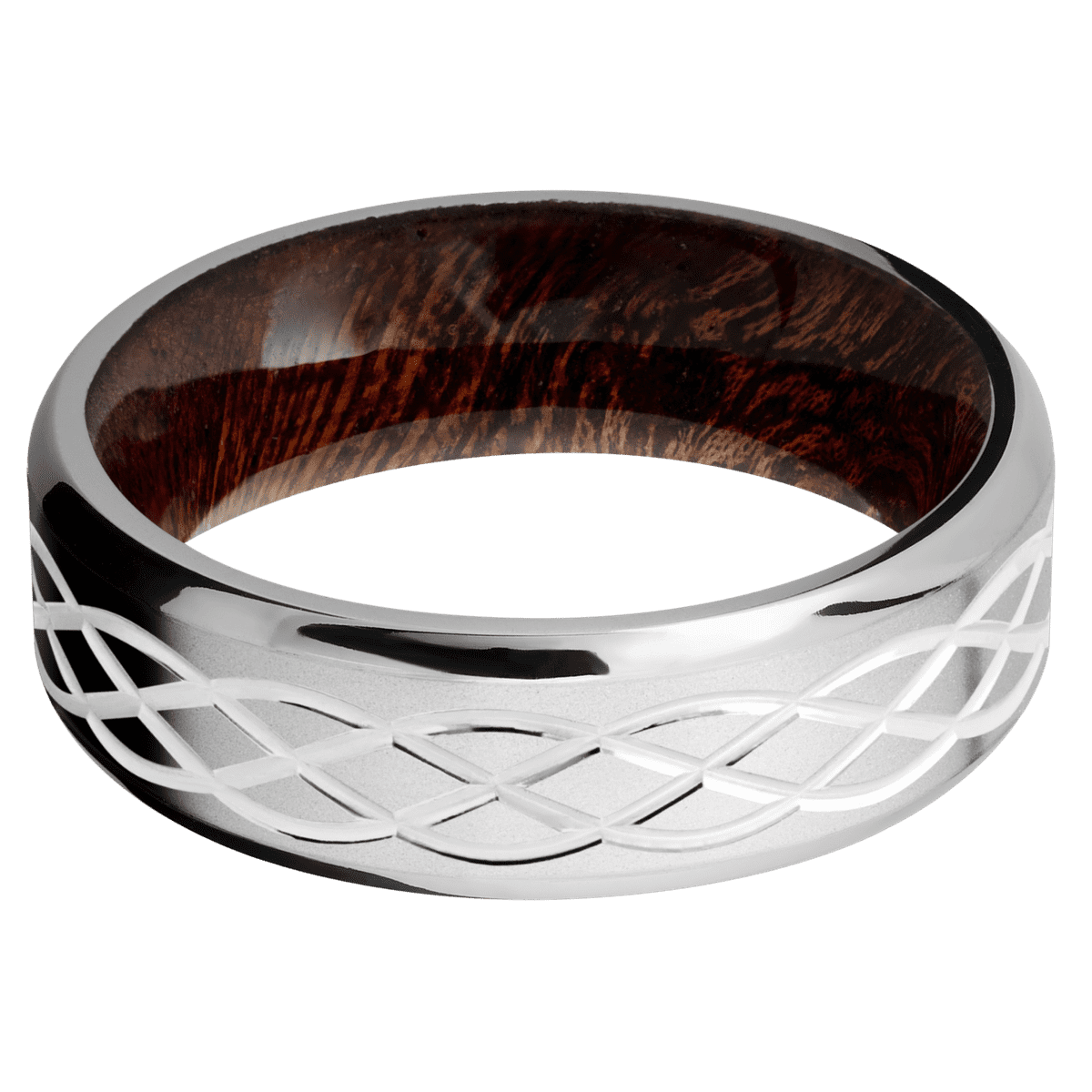 Cobalt Chrome + Bead , Polish Finish + Sapele