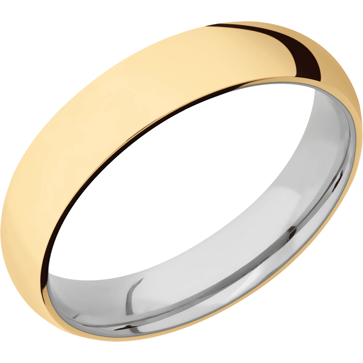 14K Yellow Gold + Polish Finish + Titanium