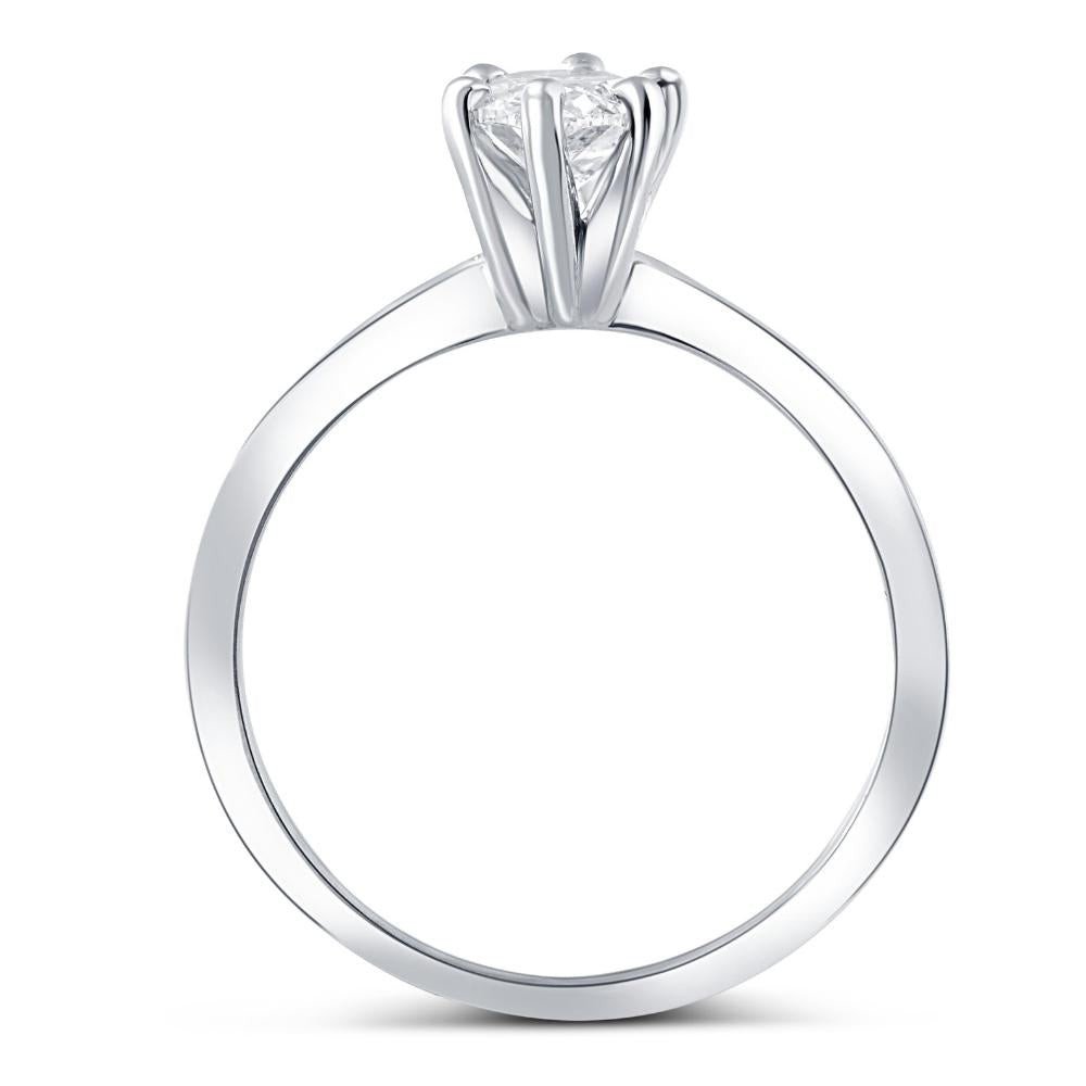 Platinum .72Ct Marquise Natural Certified Diamond Solitaire Engagement Ring