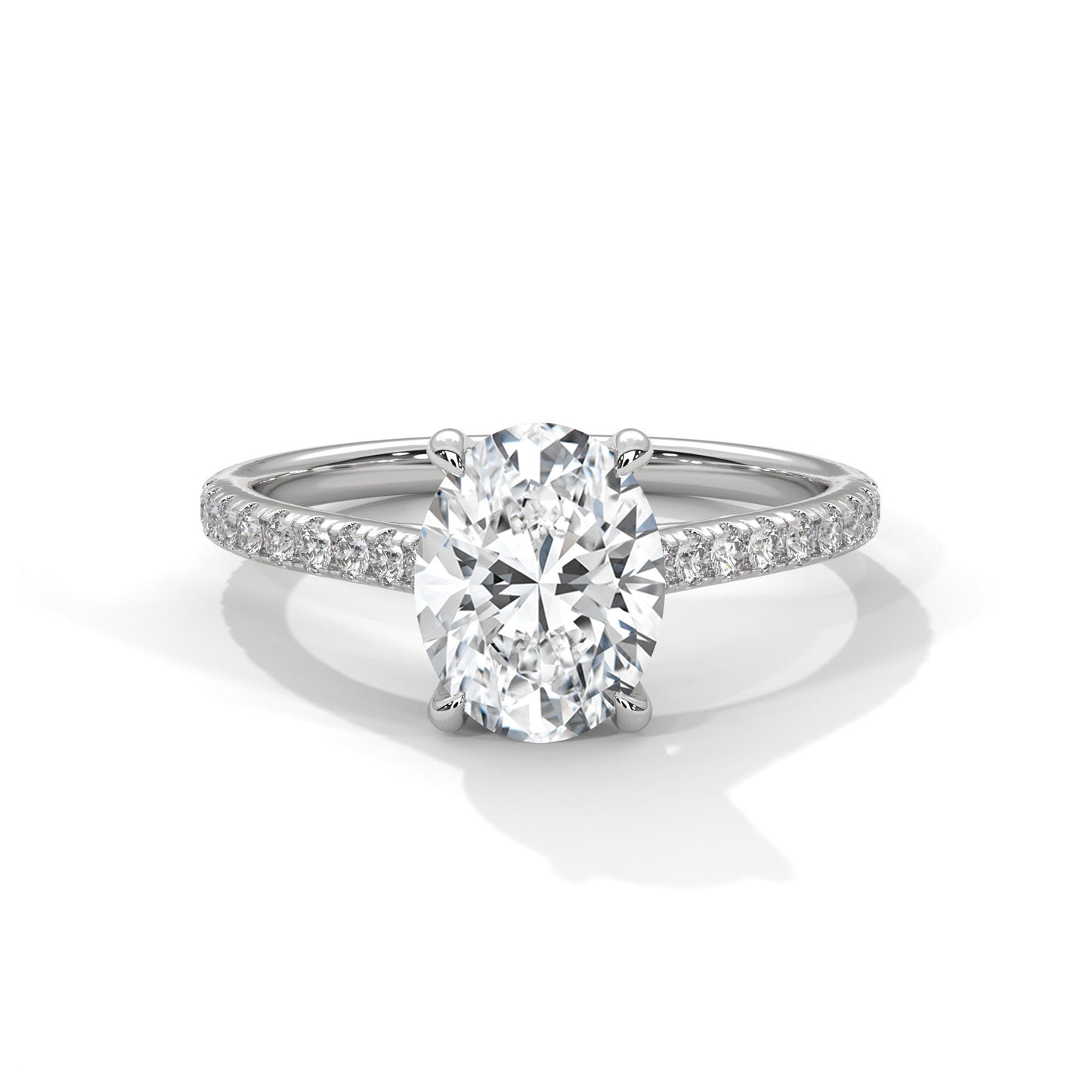 2 Carat Oval Lab Grown Diamond Engagement Ring IGI Certified
