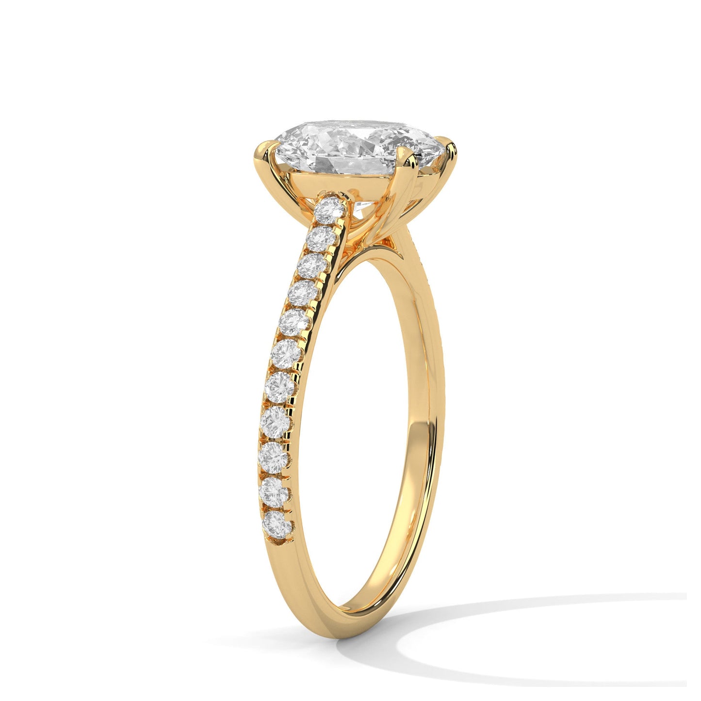 2 Carat Oval Lab Grown Diamond Engagement Ring IGI Certified