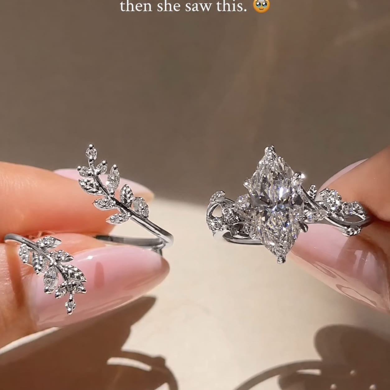 Enchanted Vine 3.0ct Marquise Cut Bridal Set In Sterling Silver