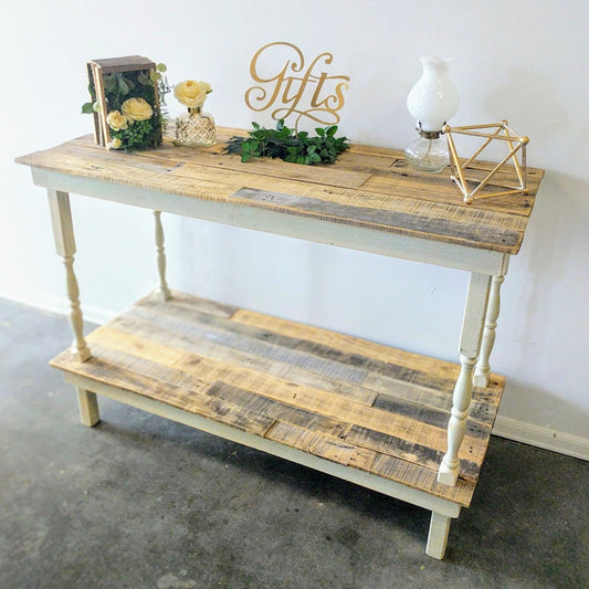 2-Tier Spindle Leg Table