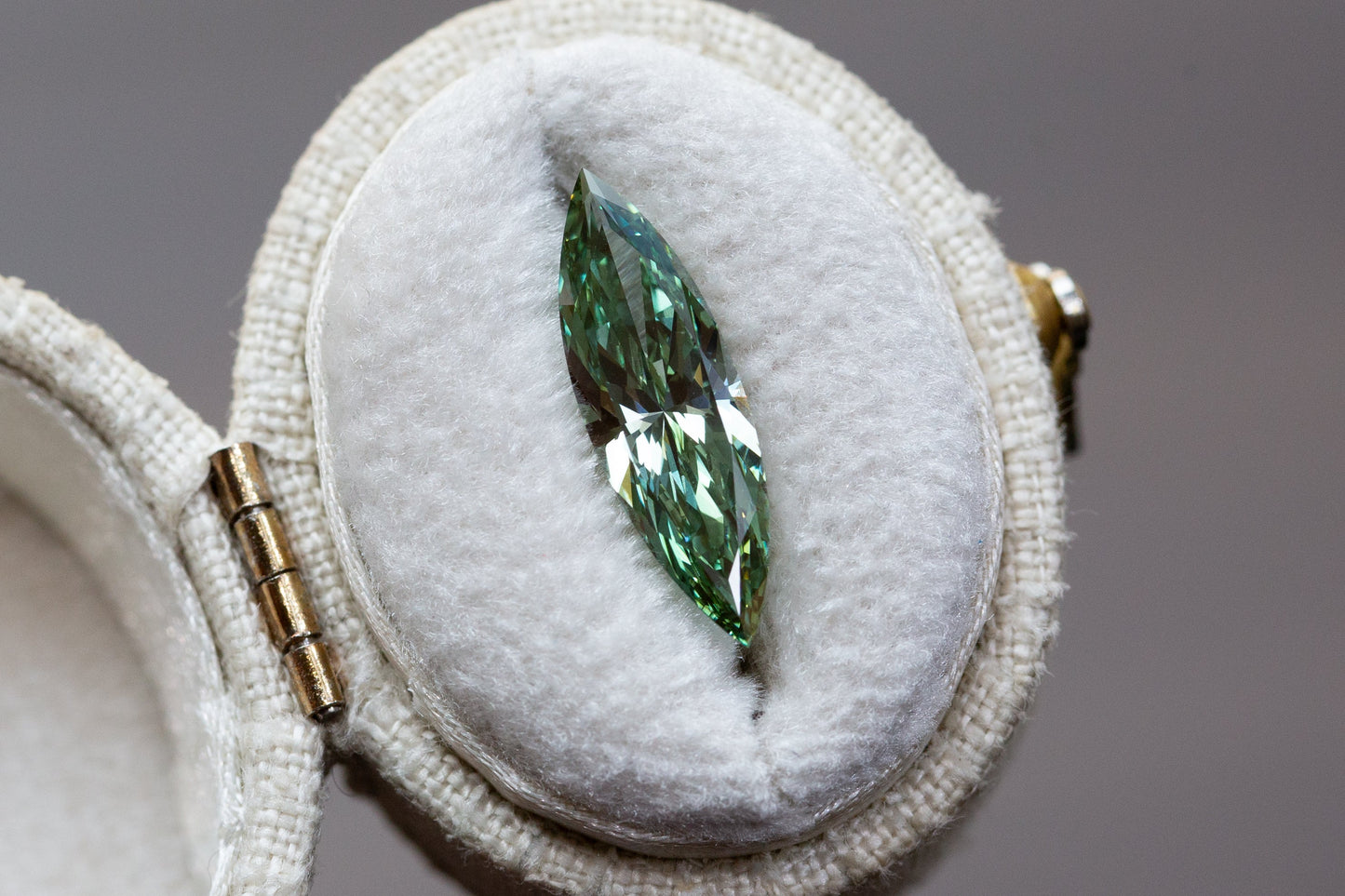 2.04ct Fancy Vivid Green Marquise Lab Diamond, VVS2