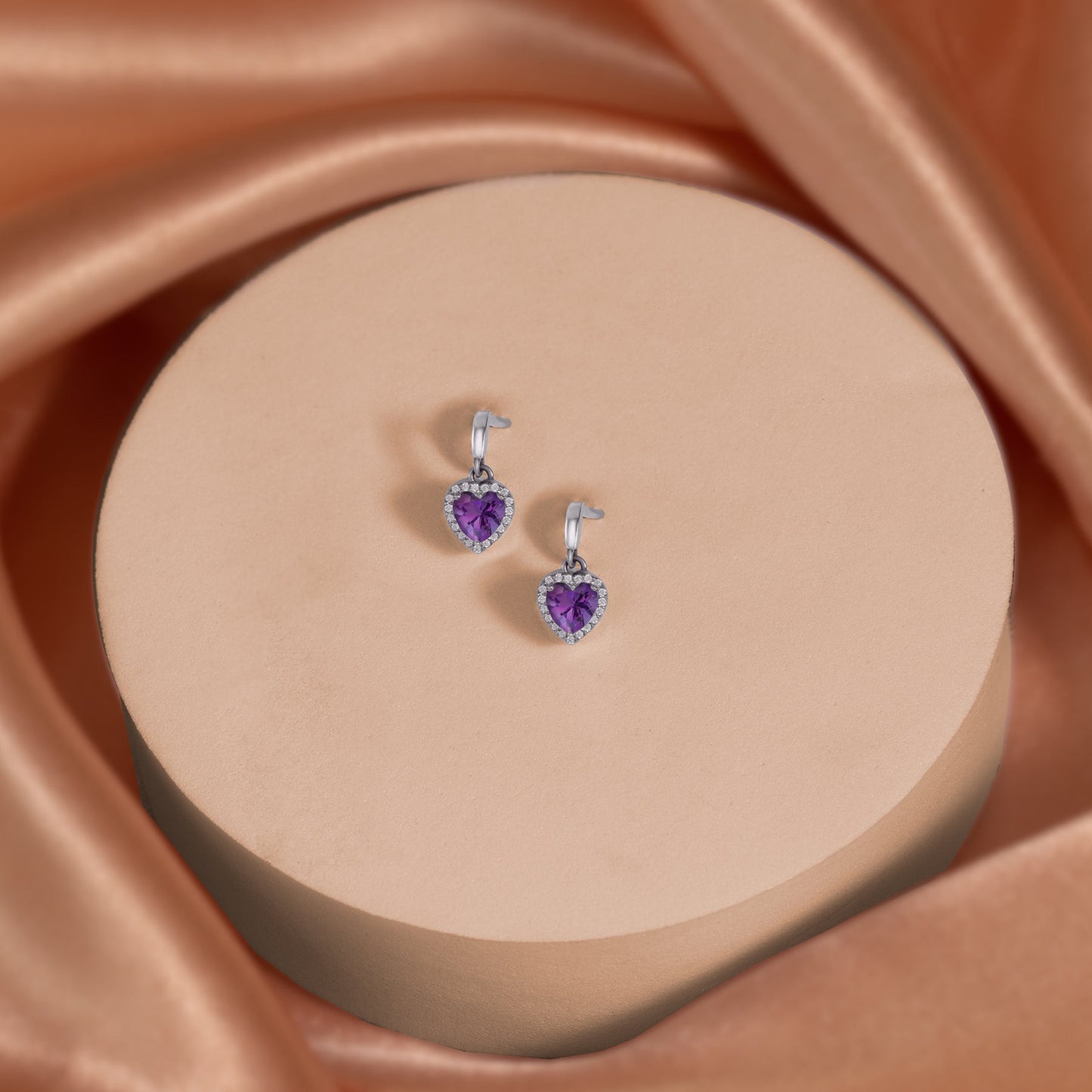 Forever Heart 1.25 Carat Birthstone Earrings