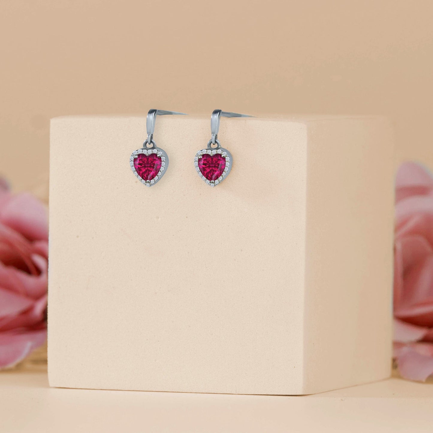 Forever Heart 1.25 Carat Birthstone Earrings