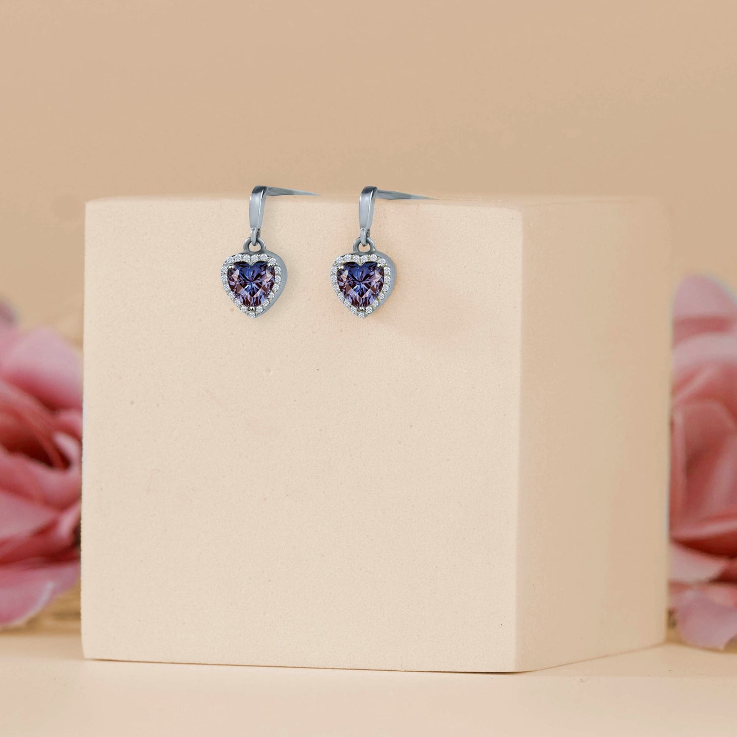 Forever Heart 1.25 Carat Birthstone Earrings