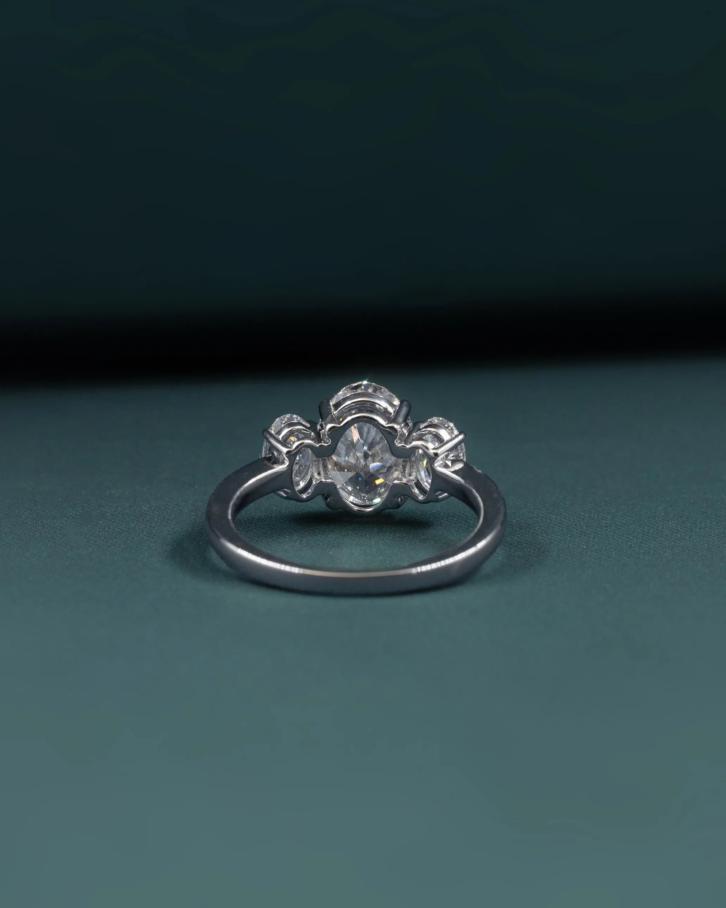 2.90 CT Oval Three-Stone Lab-Grown Diamond Engagement Ring