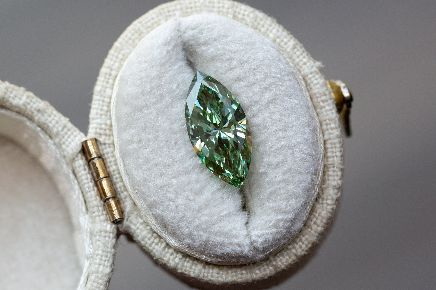 2.50ct Fancy Vivid Green Marquise Lab Diamond, VS1