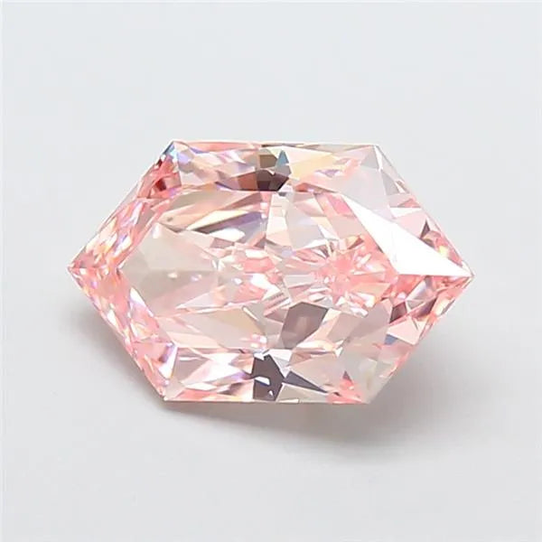 2.53ct Hexagonal Lab Grown Diamond (Colour Fancy Vivid Pink, Clarity VS1, IGI Certified)