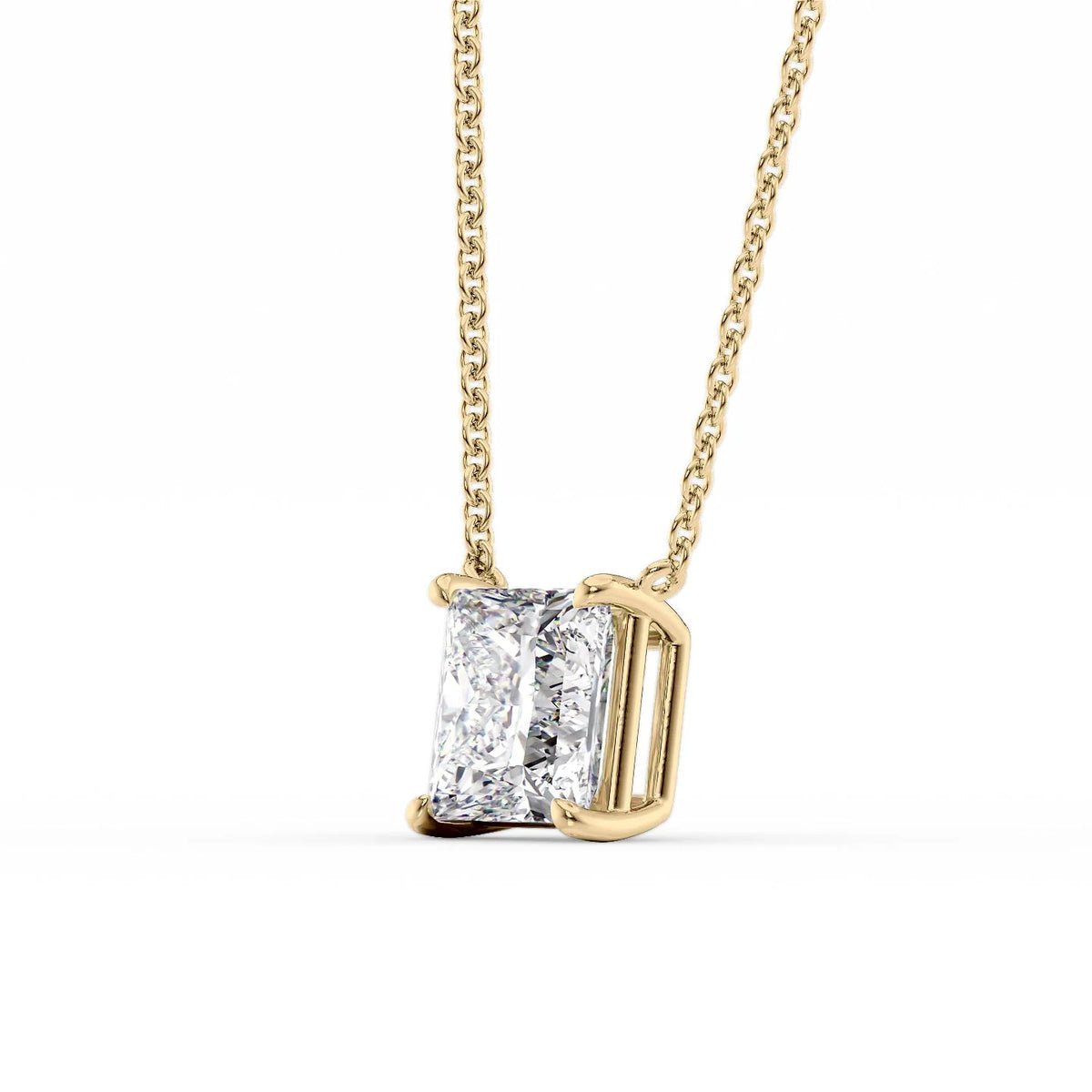2.00 Carat Princess Cut Diamond Pendant Necklace for Women