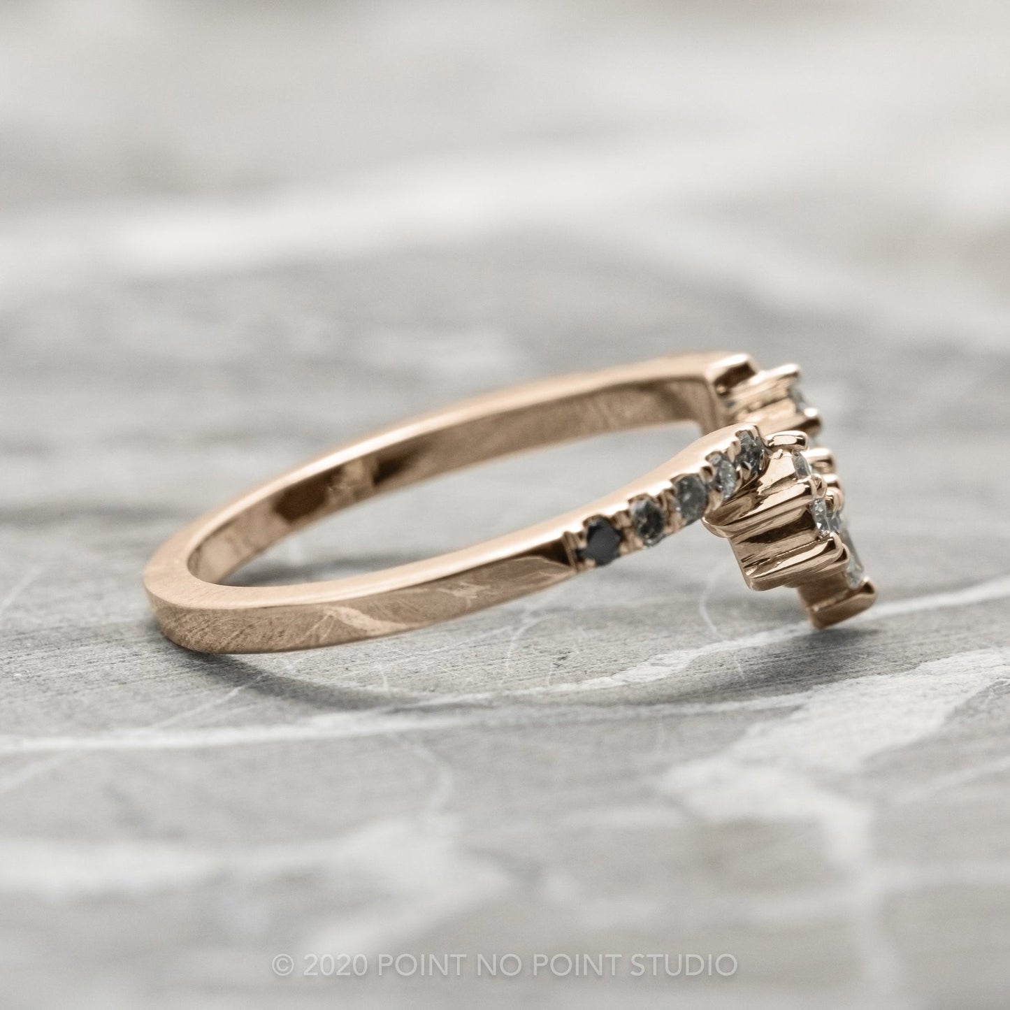Emma Wedding Ring, 17 Ombre Diamond