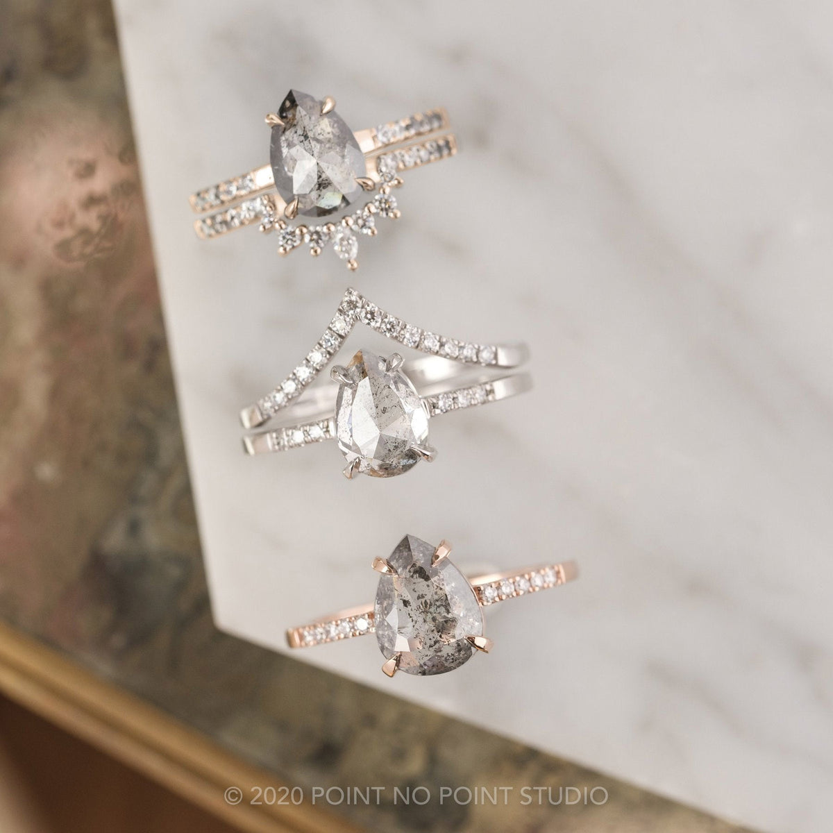 Emma Wedding Ring, 17 Ombre Diamond