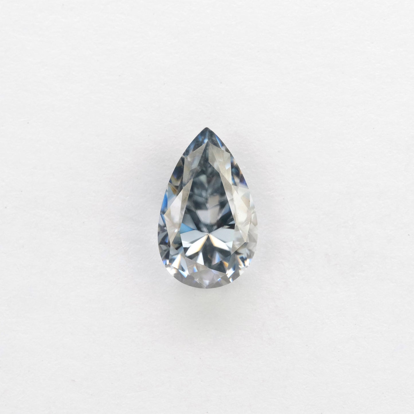 1 Carat Grey Brilliant Cut Pear Moissanite