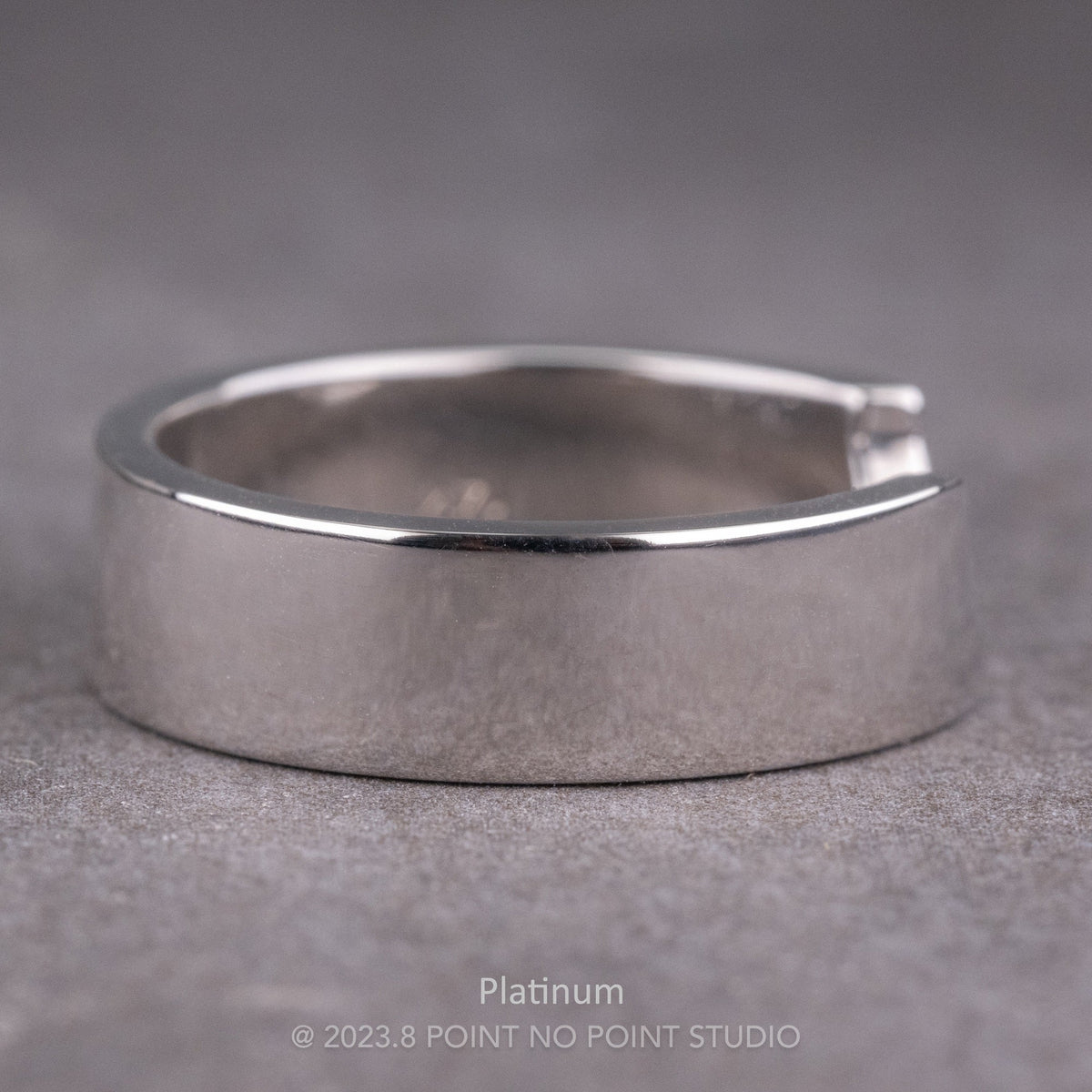 Ellipse Setting Wedding Ring, 6mm Polished