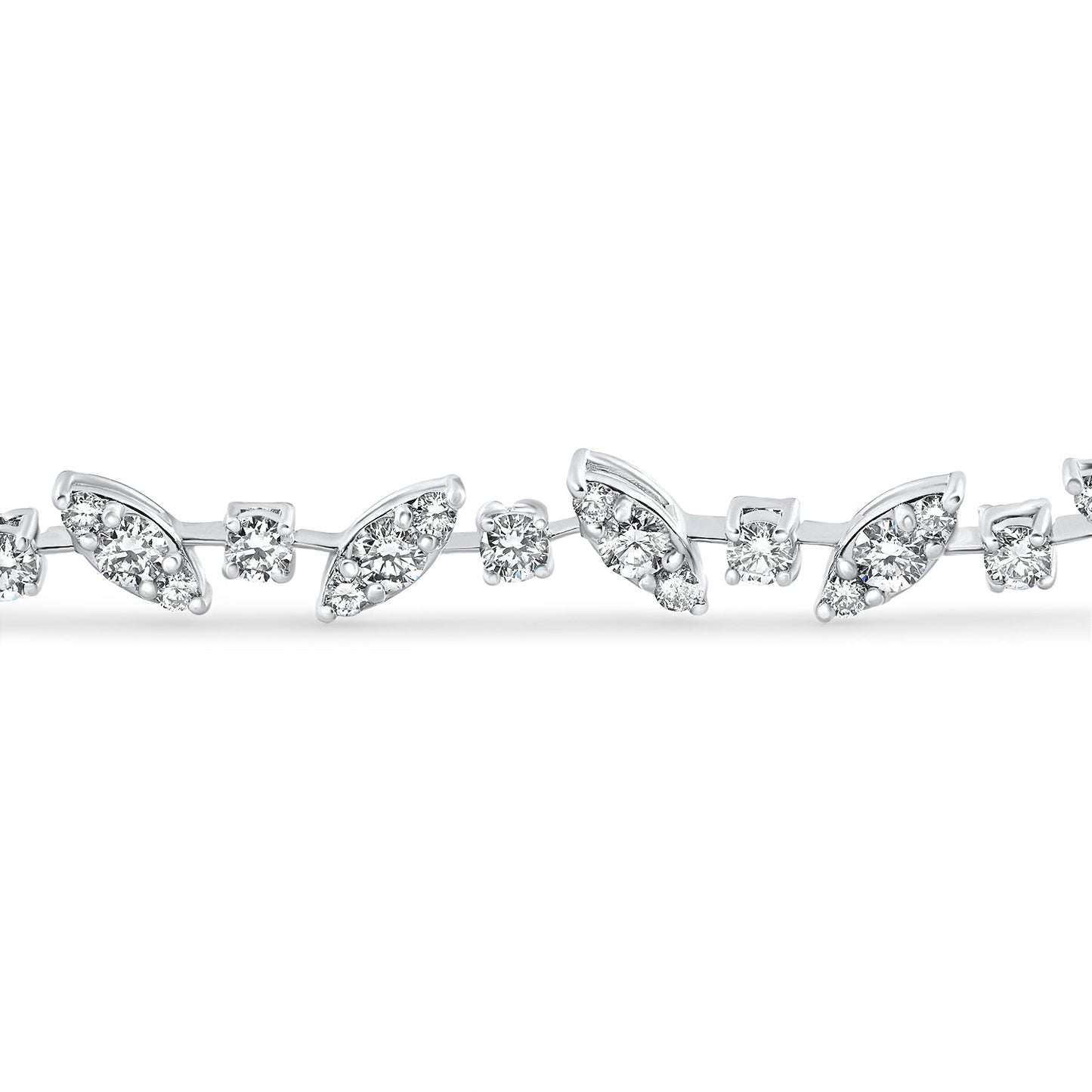3.70Ct 14k White Gold Diamond Tennis Bracelet 7" Lab Grown