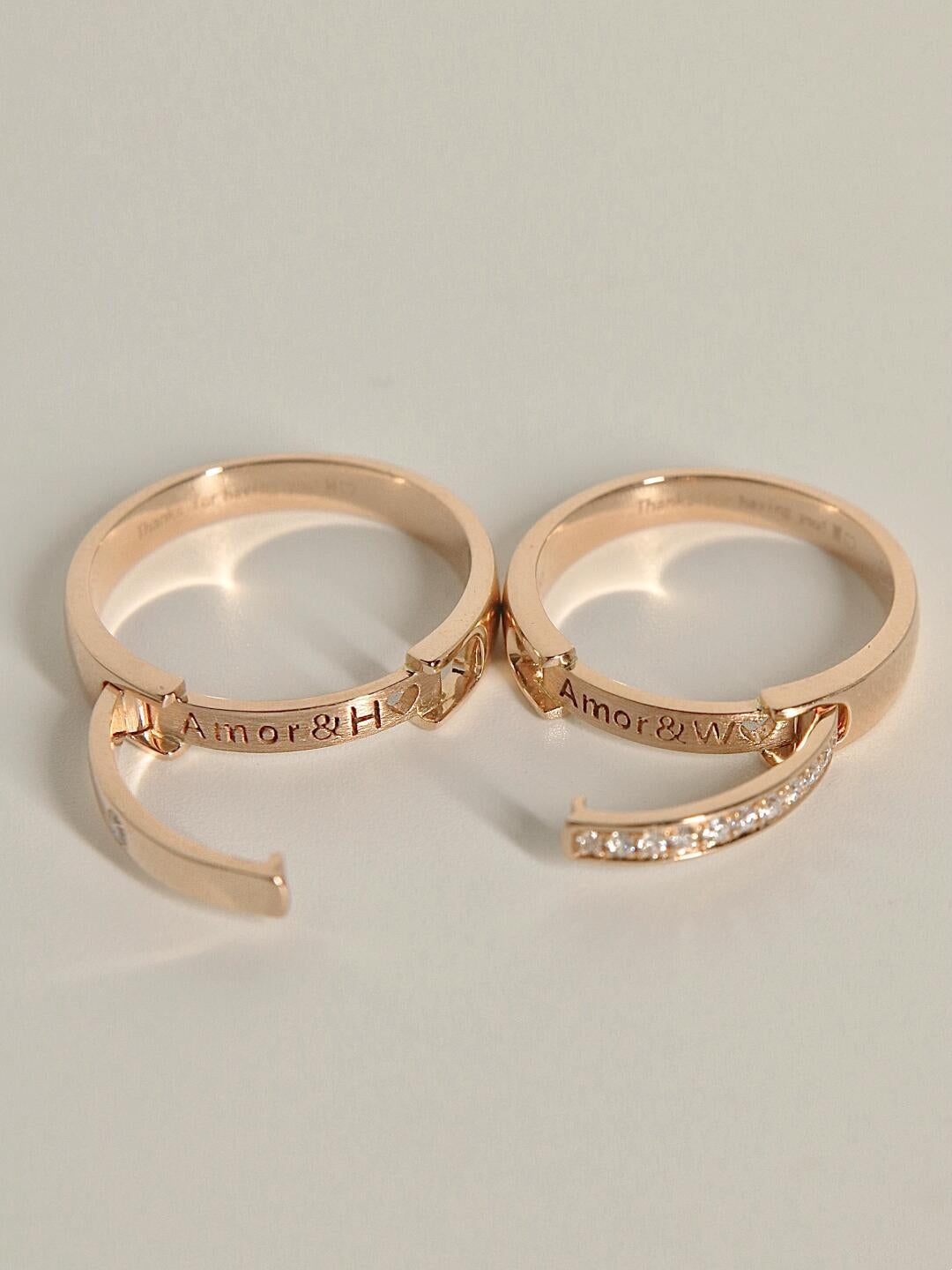 Purely customized couple rings